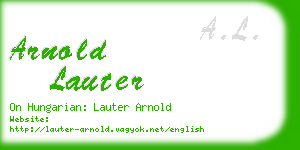 arnold lauter business card